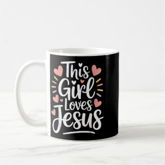 Mug Ce cadeau de fille aime Jésus pour enfant chrétien