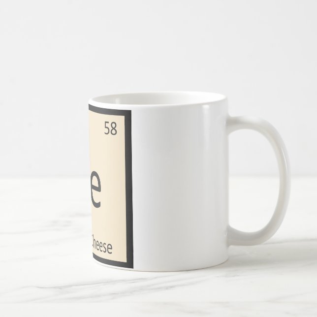 Mug Ce - Chimie Fromage à la Crème Symbole du Tableau  (Droite)