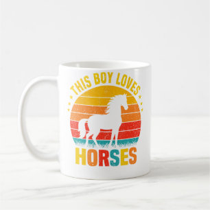 Mug Ce garçon aime les chevaux Funny Horse Riding pour