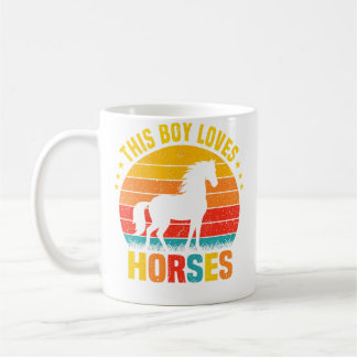 Mug Ce garçon aime les chevaux Funny Horse Riding pour