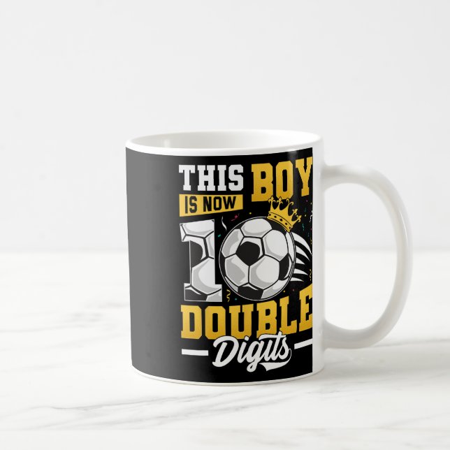 Mug Ce Garçon Double Chiffres Football 10 Ans Boy Birt (Droite)
