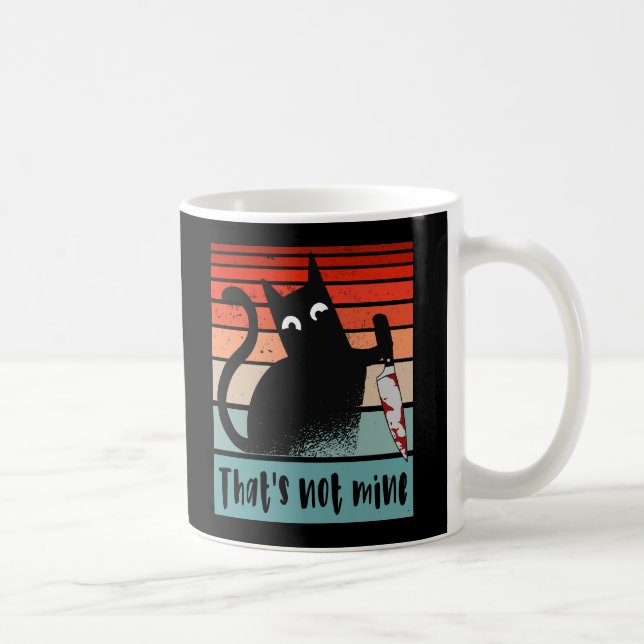 Mug Ce n'est pas le mien, Chat Innocent avec couteau C (Droite)