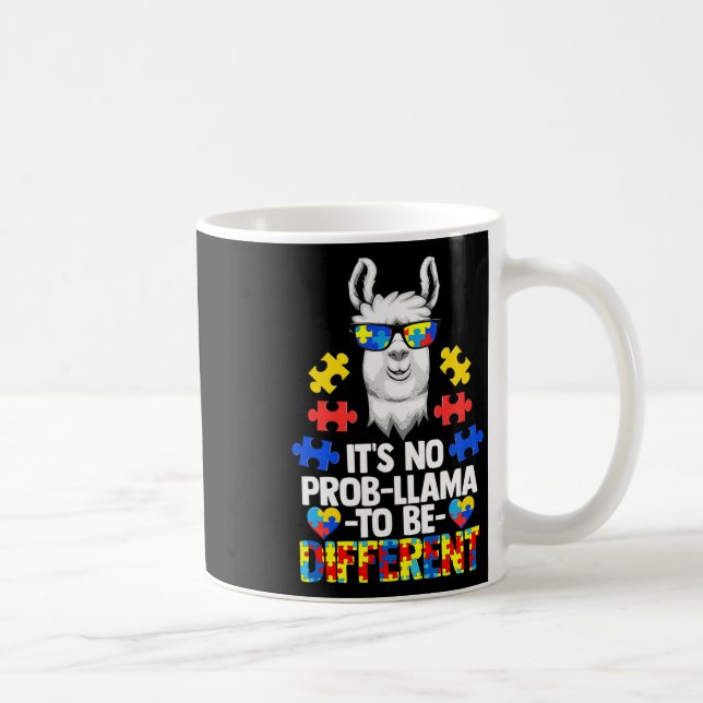 Mug Ce n'est pas Prob-llama d'être différent Autisme F (Droite)