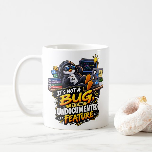 Mug Ce n'est pas un bogue, c'est une fonctionnalité Ta (Avec donut)