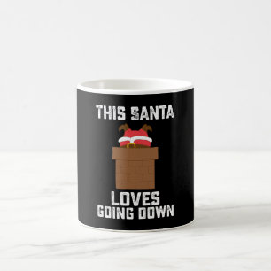 Mug Ce Père Noël adore descendre drôle de Noël