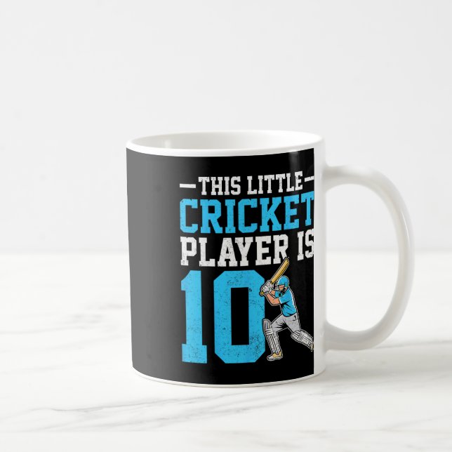 Mug Ce petit joueur de cricket a 10 ans 10e Bi (Droite)