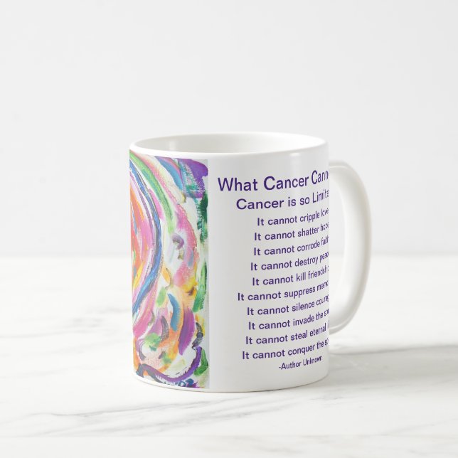 Mug Ce que le cancer ne peut pas faire Poem Coeur Coff (Devant droit)