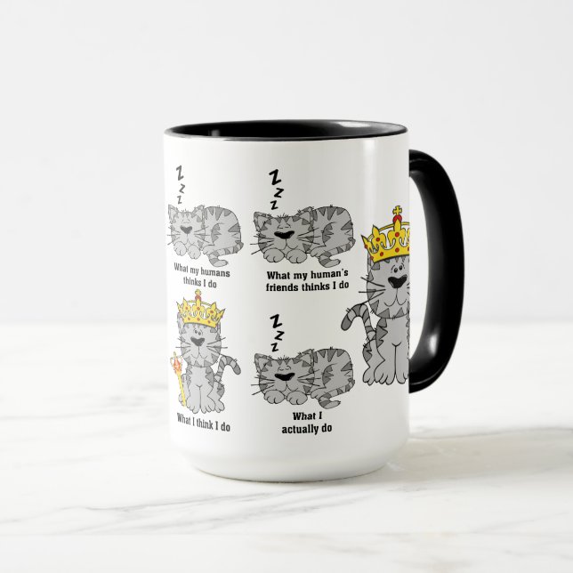 Mug Ce que le chat pense drôle (Devant droit)