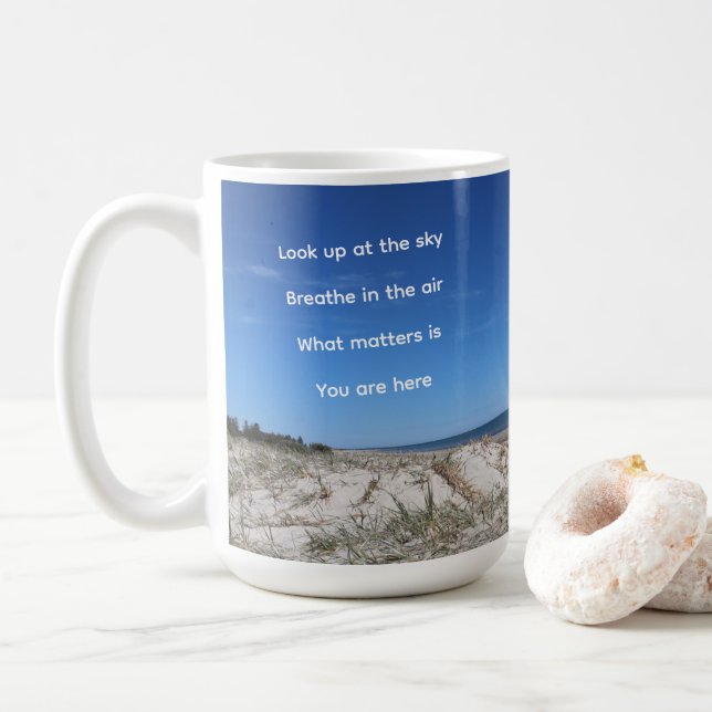 Mug "Ce qui compte, c'est que vous soyez ici" (Avec donut)