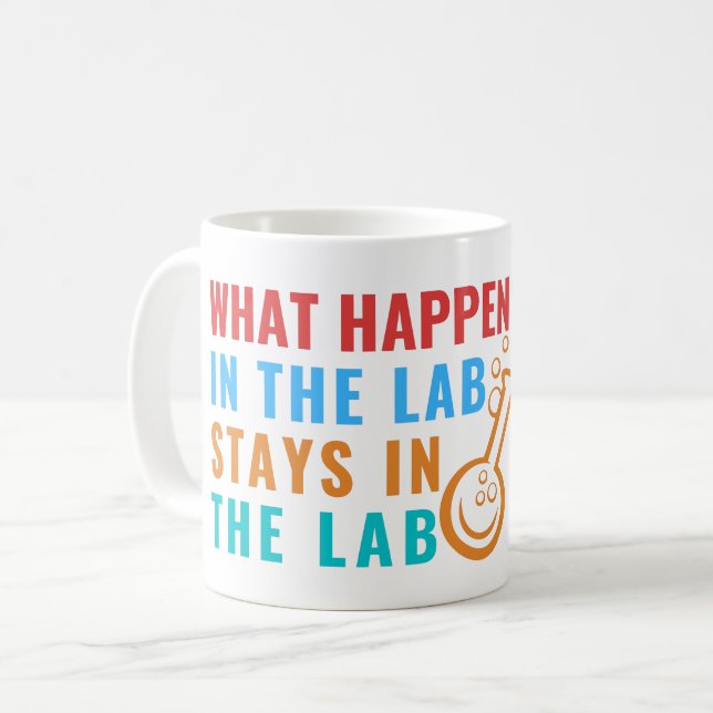 MUG CE QUI SE PASSE DANS LE LABORATOIRE RESTE DANS LE  (Devant gauche)