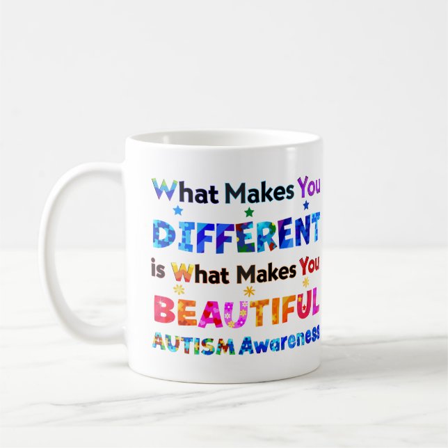 Mug Ce qui vous différencie est magnifique (Gauche)