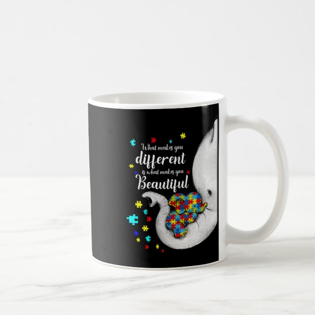 Mug Ce qui vous rend différents éléphant maman Autisme (Droite)