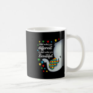 Mug Ce qui vous rend différents éléphants Autisme Mama