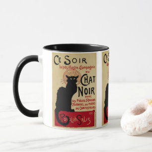 Mug Ce Soir Conversation Noir Chat noir, Art Nouveau V
