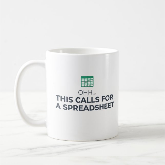 Mug Ceci Nécessite Un Tableur Café De Bureau Moderne  (Gauche)