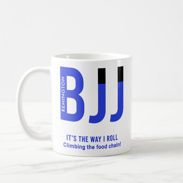 Mug Ceinture bleue personnalisée BJJ Jiu Jitsu (Gauche)