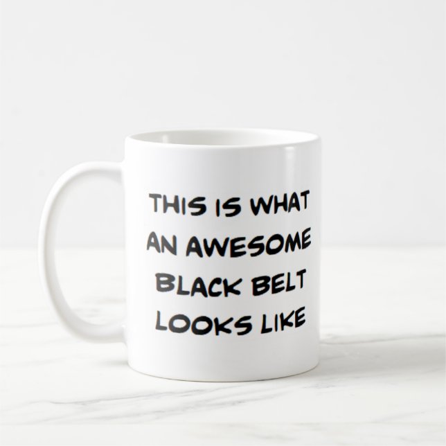 Mug ceinture de karaté noir, génial (Gauche)