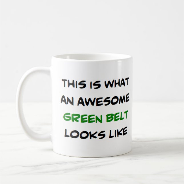 Mug ceinture de karaté vert, génial (Gauche)