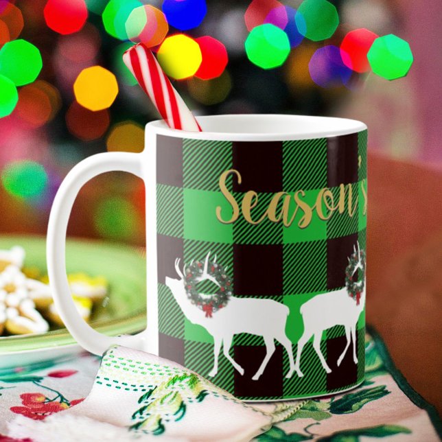 Mug Ceinture de Noël de Buffalo Vert (Créateur téléchargé)