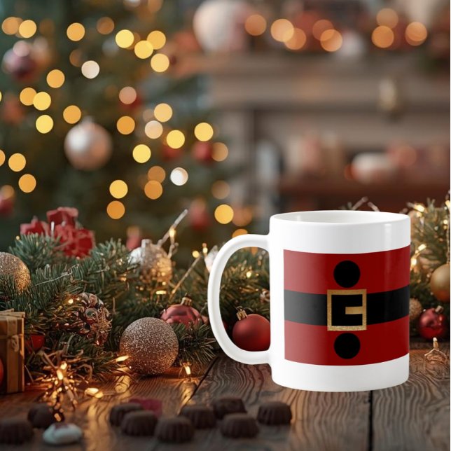 Mug Ceinture de Noël de Santa – Cadeau de fête de fin  (Créateur téléchargé)