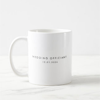 Mug Célébrant de mariage date personnalisée en style m
