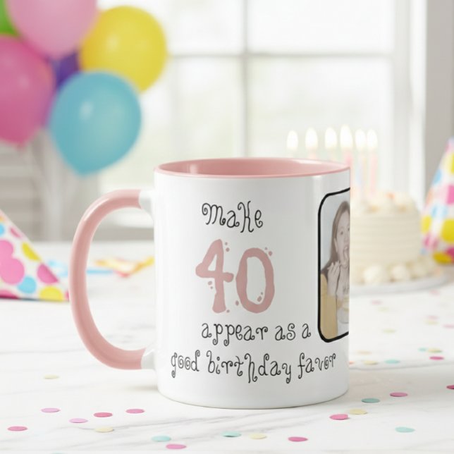 Mug Celebrate the 40th Birthday in Style, Personalized (Créateur téléchargé)
