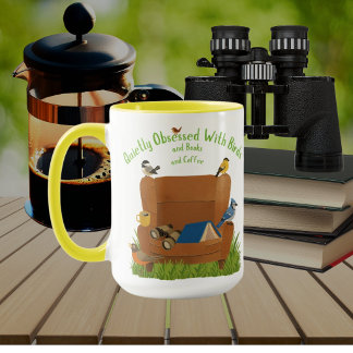 Mug Célébration Colorée des Oiseaux, des Livres et du