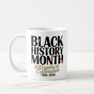 Mug célébration de 100 ans mois de l'histoire des noir