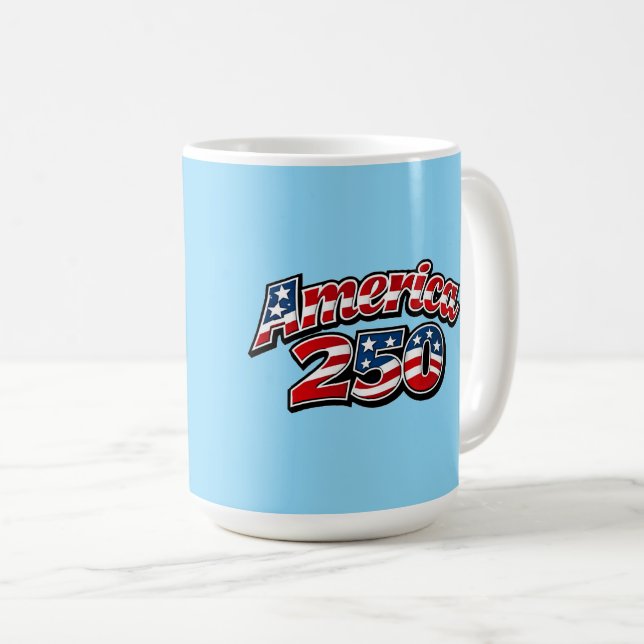 Mug Célébration de 250 ans d'Amérique avec Stars & Str (Devant droit)