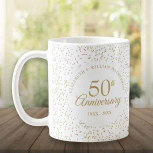 Mug Célébration de 50 ans de mariage confetti poussièr