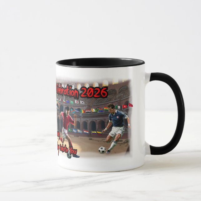 Mug Célébration de football 2026 sur un (Droite)