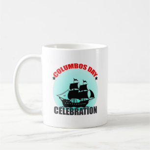 Mug Célébration de la fête de Columbus : Explorez, Déc