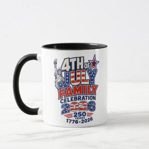 Mug Célébration de la fête familiale du 4 juillet 2026