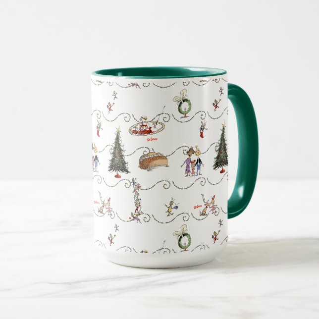 Mug Célébration de la guirlande de Noël de Whoville (Devant droit)