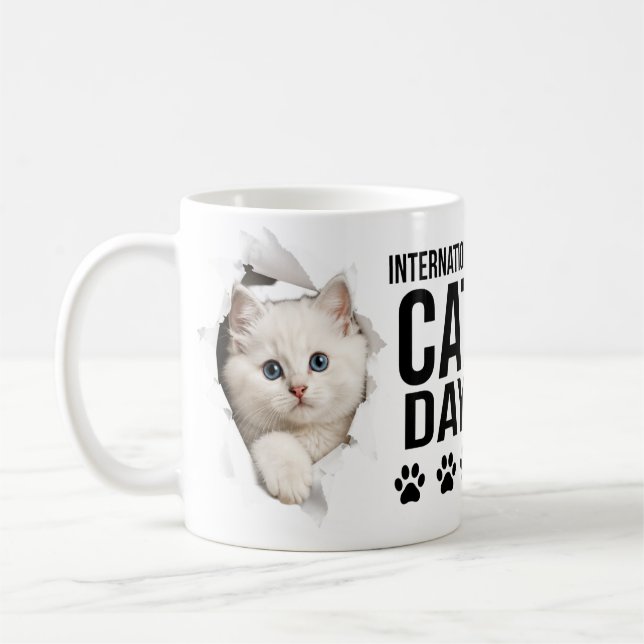 Mug célébration de la journée internationale du chat (Gauche)
