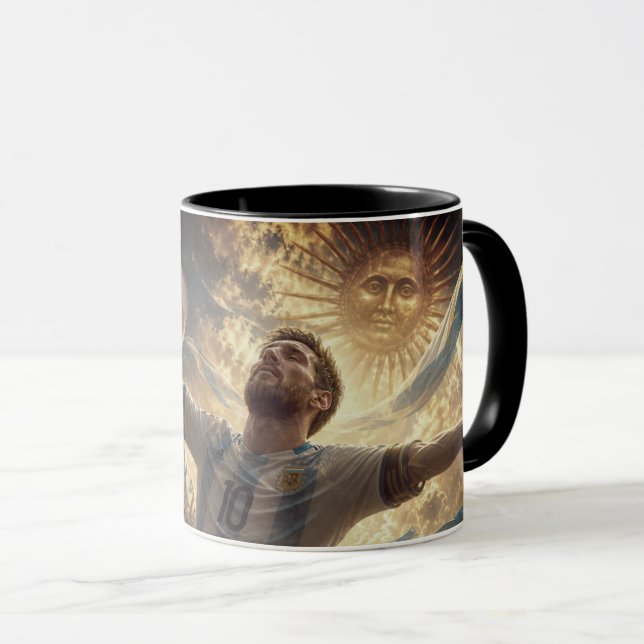 Mug Célébration de la légende argentine sous un soleil (Devant droit)