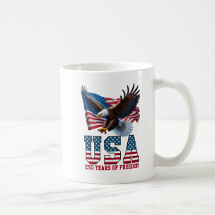 Mug Célébration de la liberté de l'aigle du drapeau am