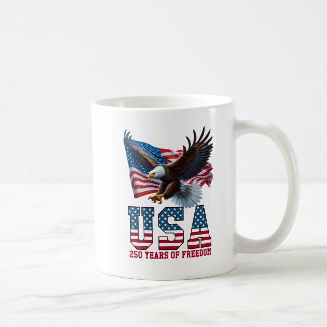 Mug Célébration de la liberté de l'aigle du drapeau am (Droite)
