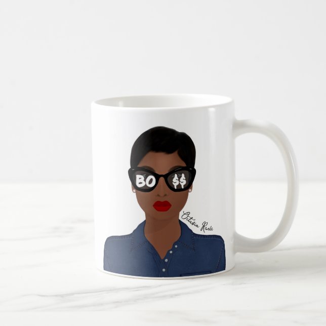 Mug Célébration de la patronne afro-américaine avec no (Droite)