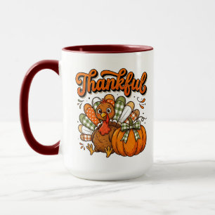 Mug Célébration de la récolte de dinde automnale cosy