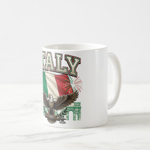 Mug Célébration de l'aigle patriotique du drapeau ital