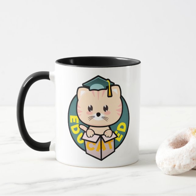 Mug Célébration de l'obtention du diplôme d'études sup (Avec donut)