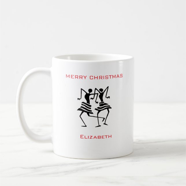 Mug Célébration de Noël Silhouette (Gauche)