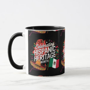 Mug Célébration des drapeaux Mois du patrimoine hispan