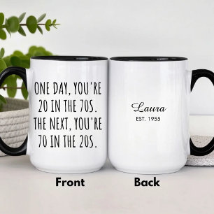 Mug Célébration drôle du 70e anniversaire