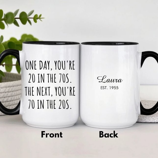 Mug Célébration drôle du 70e anniversaire (Créateur téléchargé)