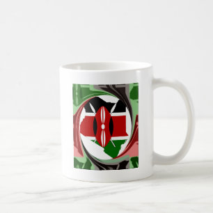 Mug Célébration du Kenya Drapeau Coloré Carte Vector A
