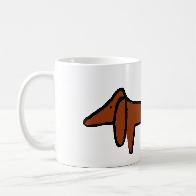 Mug Célèbre Brown Abstrait Dachshund (Gauche)