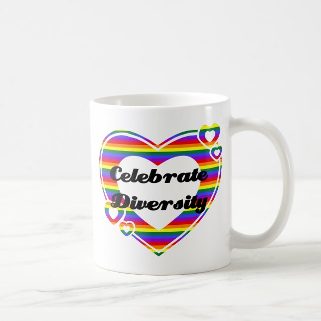 Mug Célébrer la diversité Texte foncé (Droite)