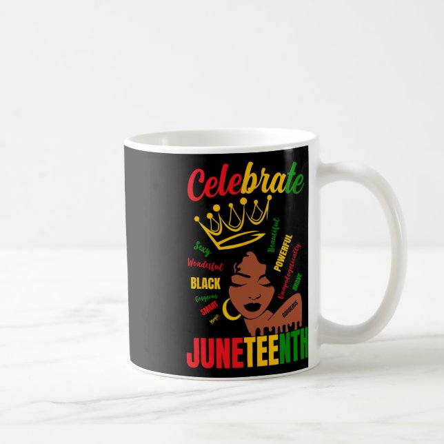 Mug Célébrez Juneteenth 1865 Mois de l'histoire des No (Droite)